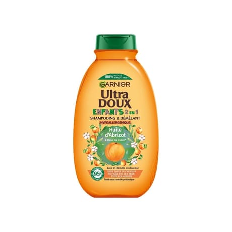 Garnier ultra doux enfants shampoing & démêlant 2 en 1 abricot 300 ml