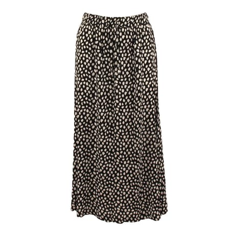 Jupe longue femme BLACK/BLANC AOP T50