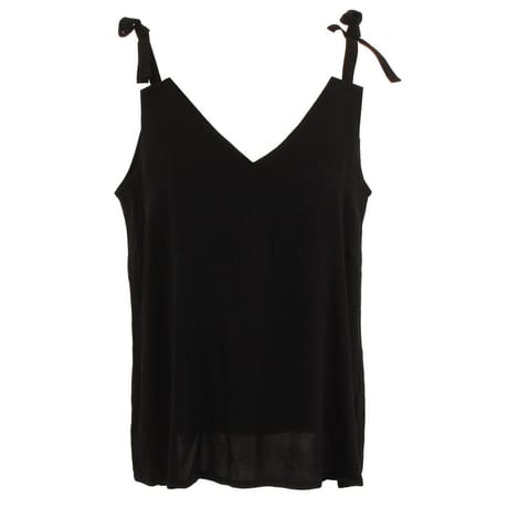 Top fines bretelles SOLID BLACK T38