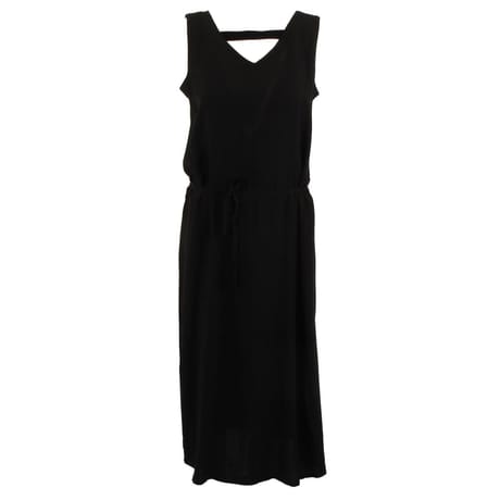 Robe longue fines bretelles SOLID BLACK T50