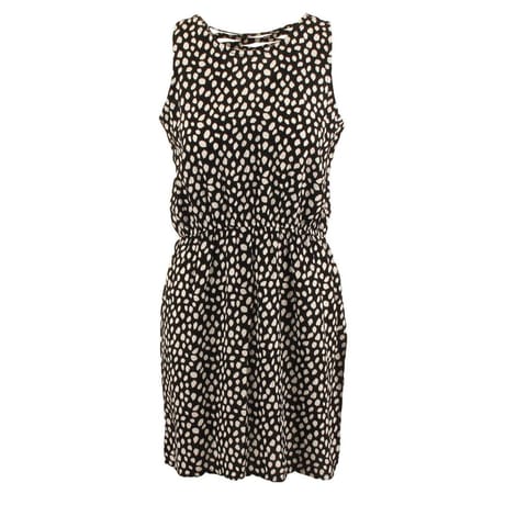 Robe courte sans manches BLACK/WHITE AOP T52
