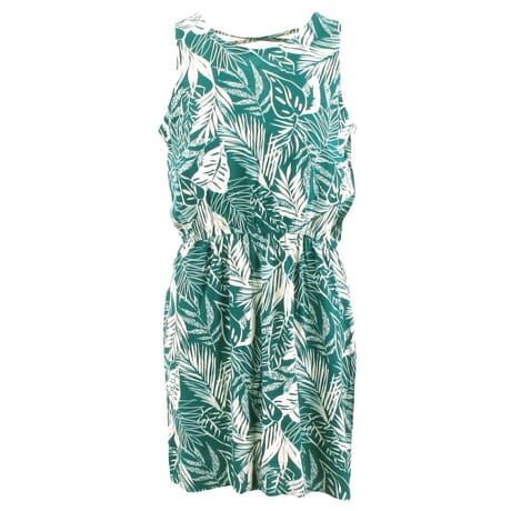 Robe courte sans manches GREEN LEAF AOP T38