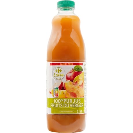 Carrefour extra pur jus de fruits du verger 1.5l
