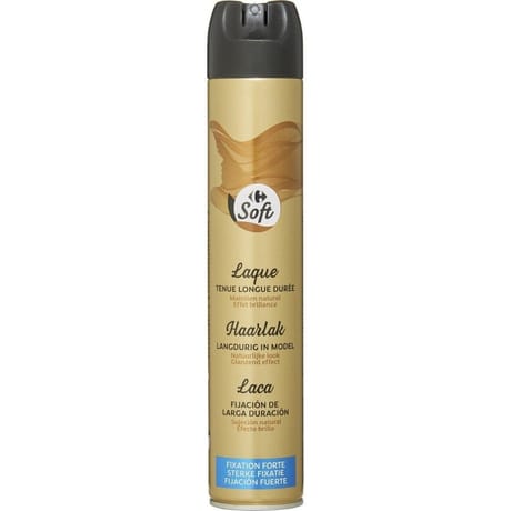 Carrefour soft Spray laque fixation forte 300ml