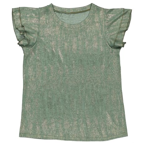 Tee shirt manches courtes femme KAKI FOIL LUREX 50\52