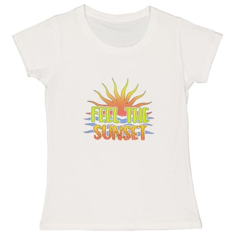 Tee shirt manches courtes femme WHITE SUNSET 50\52