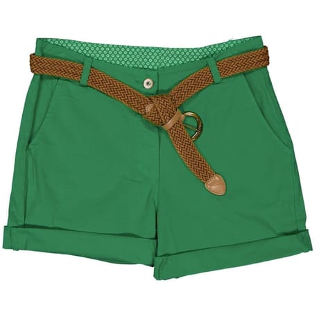 Short toile femme VERT T48