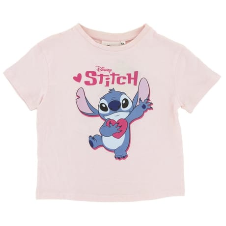 Tee shirt manches courtes stitch STITCH ROSE 10 ANS