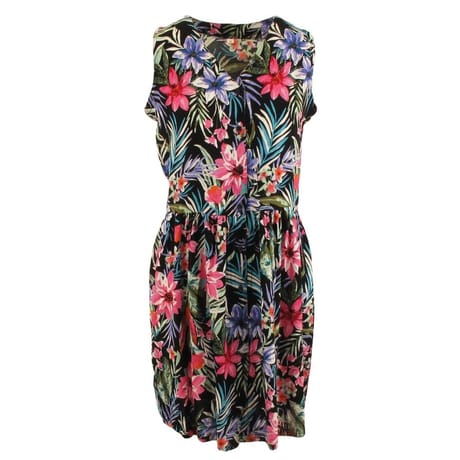Robe courte FLOWER LEAF AOP T52