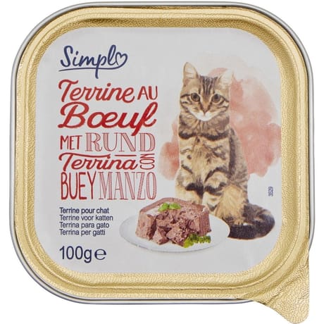 Simpl terrine pour chat au boeuf 100g