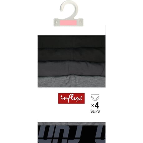 Lot de 4 slips unis homme 2305 GRIS/ANT/NOIR/NOIR T3