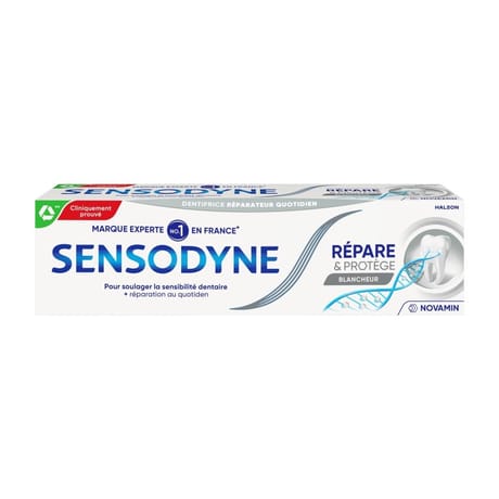 Sensodyne dentifrice repare & protège blancheur novamin 75ml