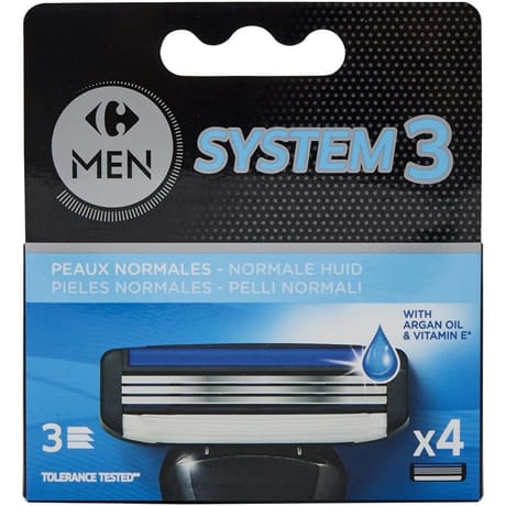 Carrefour men recharges lames Sport G3 x4