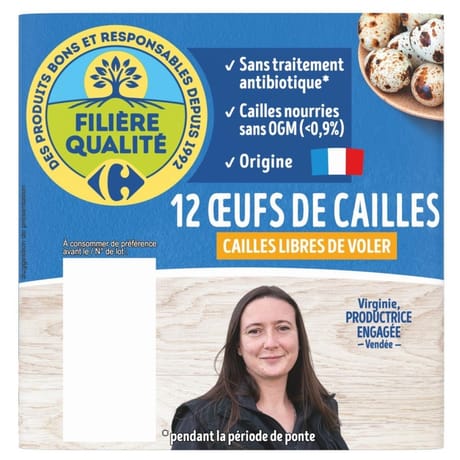 Carrefour le marché 12 oeufs de cailles