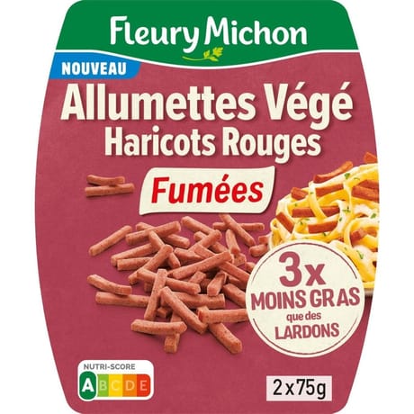 Fleury michon allumettes végétales haricots rouges fumées 2x150g