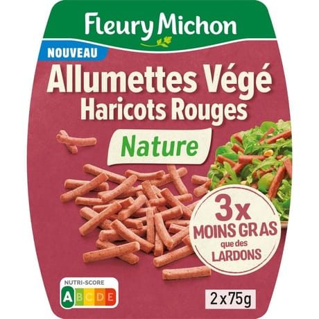 Fleury michon allumettes végétales haricots rouges nature 2x150g