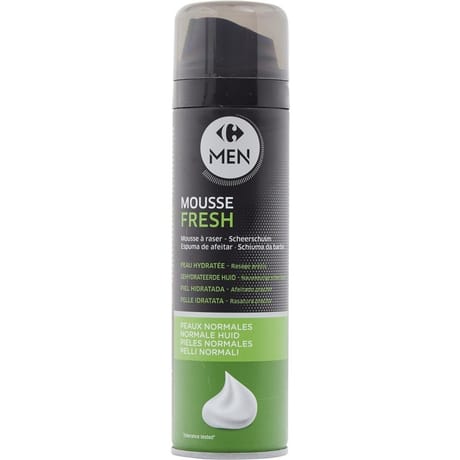 Carrefour men mousse à raser fresh peaux normale 250ml