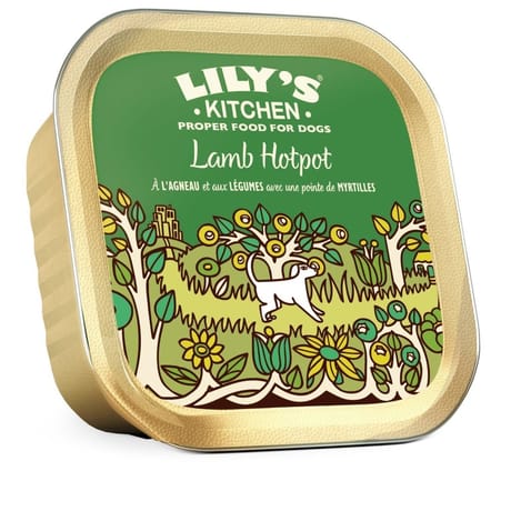 Lilly's paté à l'agneau et aux légumes avec une pointe de myrtilles