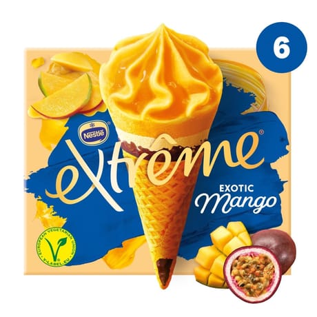 Extrême 6 cônes exotic mango 426g