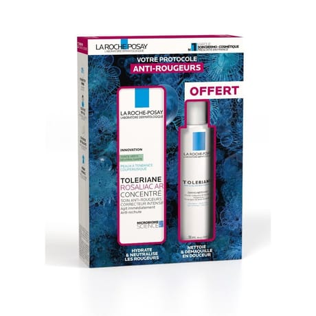 La roche-posay coffret toleriane rosaliac ar concentre 50ml + dermo-nettoyant 50ml offert