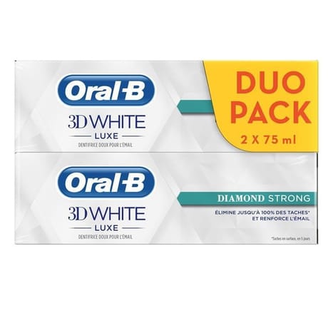 Oral B 3D white luxe dentifrice diamond strong 2x75ml