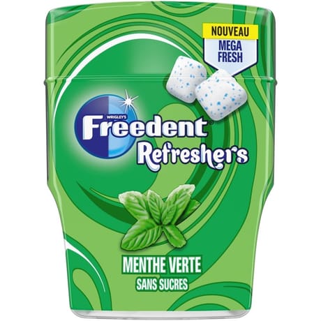 Freedent refresher menthe verte 67g