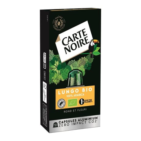 Carte noire capsules alu lungo bio x10 -55g
