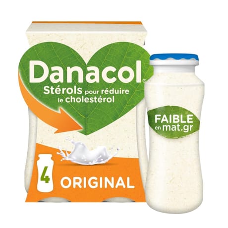 Danone Danacol 0% spécialité laitière à boire nature 4x100 g