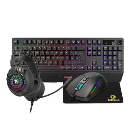 Akuma combo gaming sentai c01 4 en 1 clavier souris casque tapis