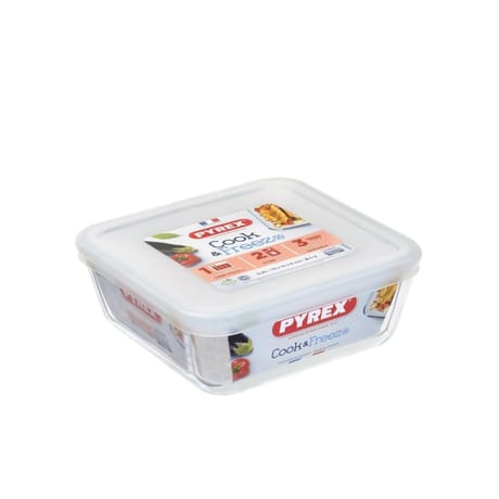 Pirex plat carre avec couvercle 0,85L cook & freeze