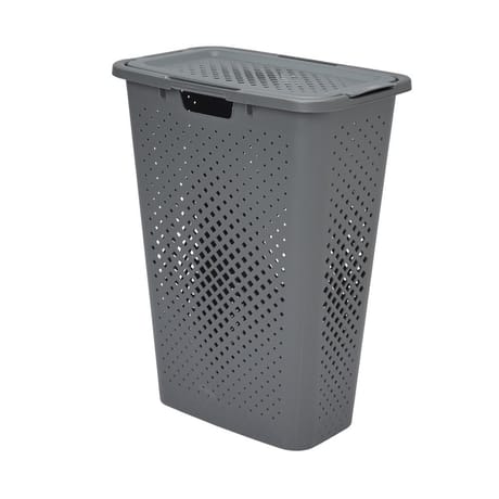 Carrefour Home coffre à linge 40l gris