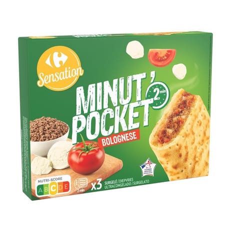 Carrefour sensation minut' pocket bolognese 360g