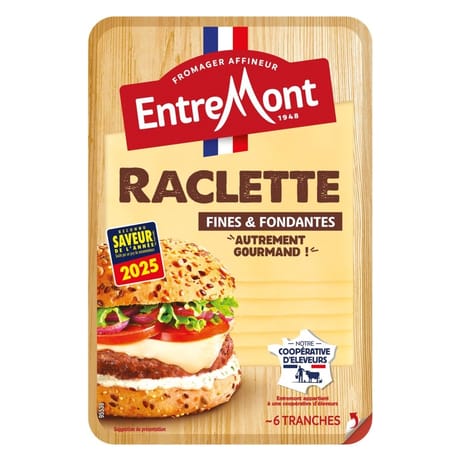 Entremont raclette spécial burger & croque 6 tranches 120g