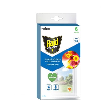 Raid essentials piege a mouche et mouche a fruits stickers fenetres
