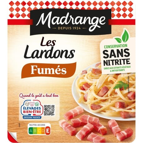 Madrange lardons fumés CSN 2x75g