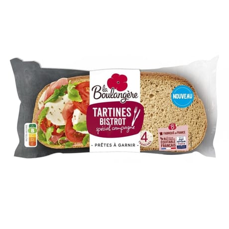 La Boulangère tartines bistrot spécial campagne x4 310g