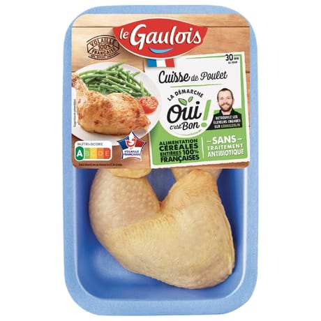 Le Gaulois cuisses de poulet jaune x2 500g