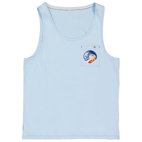 Débardeur poche broderie éponge SKY BLUE XXL