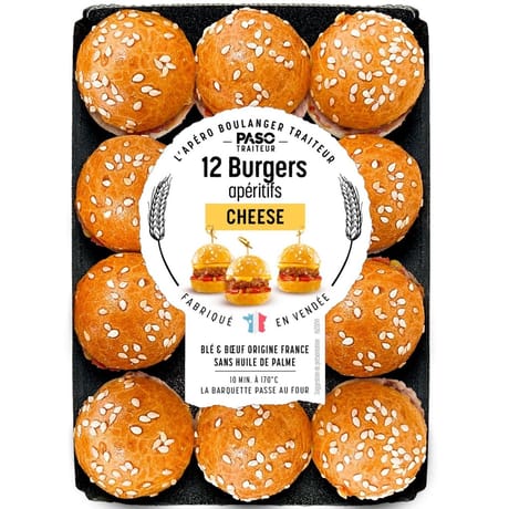 12 burgers apéritif cheese 210g