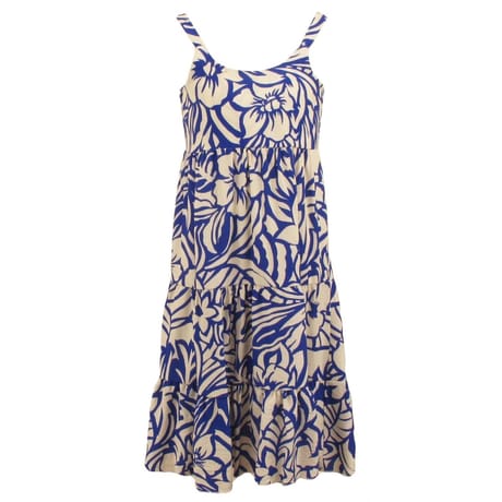 Robe longue bretelles fille AOP BLEU 6 ANS