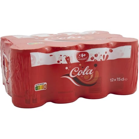 Carrefour classic boisson cola 12 canettes de 15cl