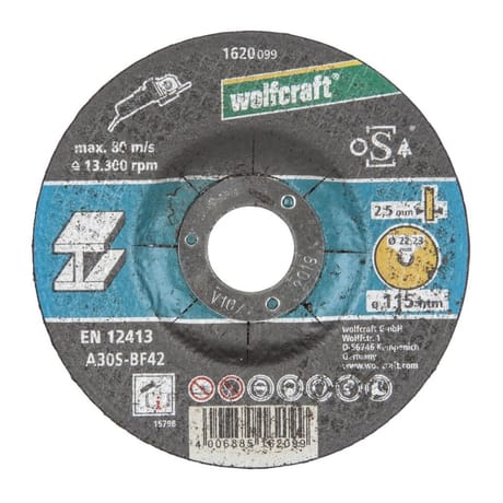 Wolfcraft 1 disque à tronçonner le métal diam 115 x 2.5 mm