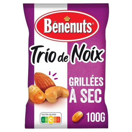 Bénénuts trio de noix grillées à sec 100g