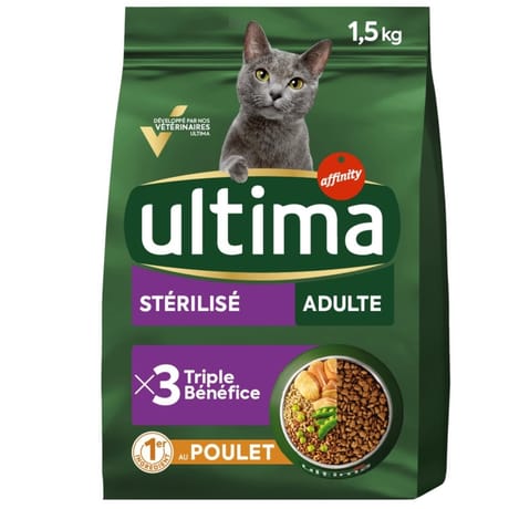 Ultima chats stérilisés poulet 1,5kg