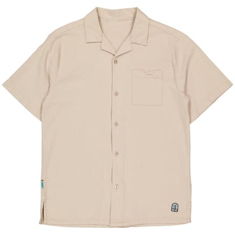 Chemise manches courtes seersucker BEIGE L