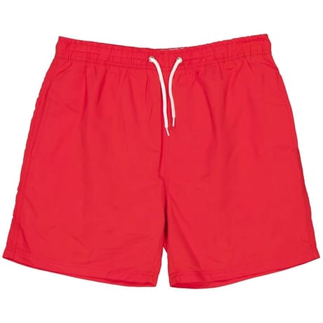 Short de bain uni ROUGE L