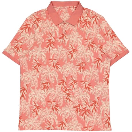 Polo manches courtes jersey aop palmiers CORAIL XXL