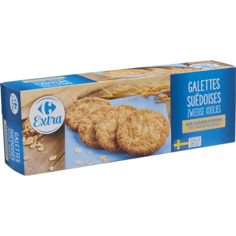 Carrefour extra galettes suédoises à l'avoine 100g