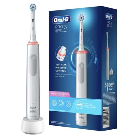 Oral b brosse à dents électronique pro 3 sensitive ultra thin blanche