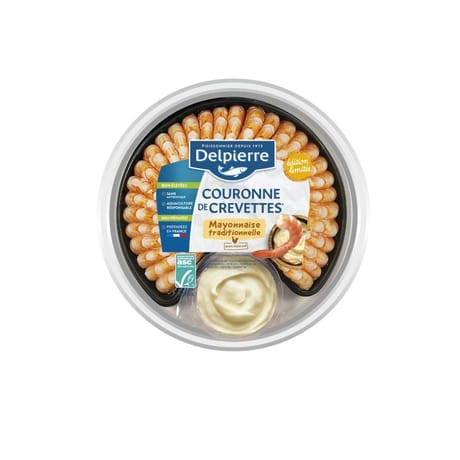Couronne de crevette decortiquées mayonaise asc 190g